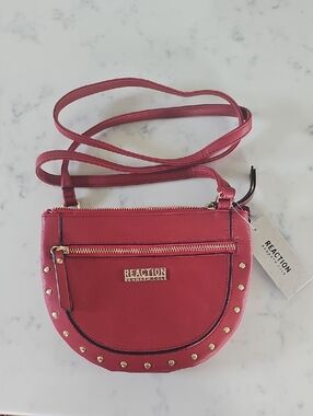 Reaction Kenneth Cole Red Studded Crossbody Bag